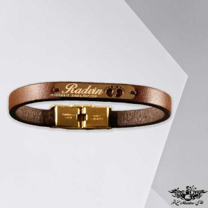 دستبند چرم اسم رادوین لاتین