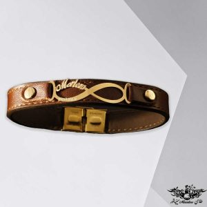 دستبند چرم بینهایت و اسم