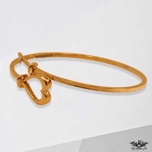 دستبند بنگل قلب مینی طلا