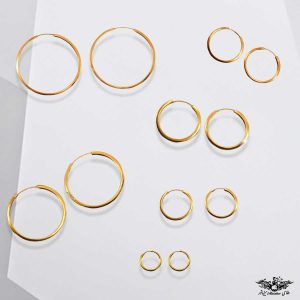 گوشواره حلقه ای رز گلد
